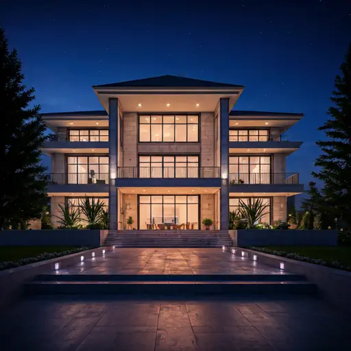Luxury Modern Estate Night